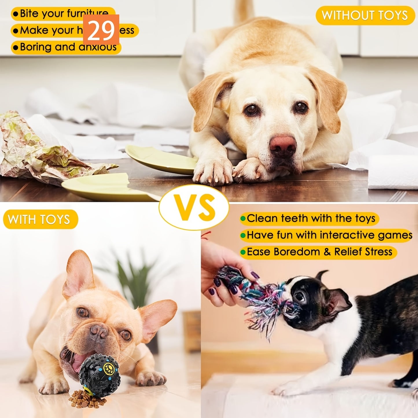 Interactive Dog Toys Set for Small and Medium Dogs