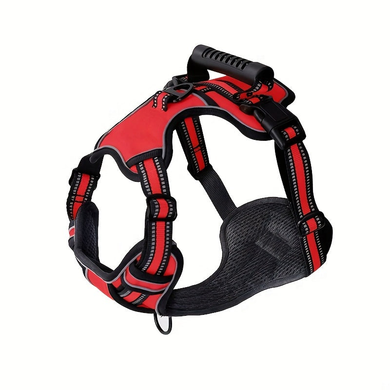 Adjustable Reflective No Choke No Pull Dog Harness With Leash