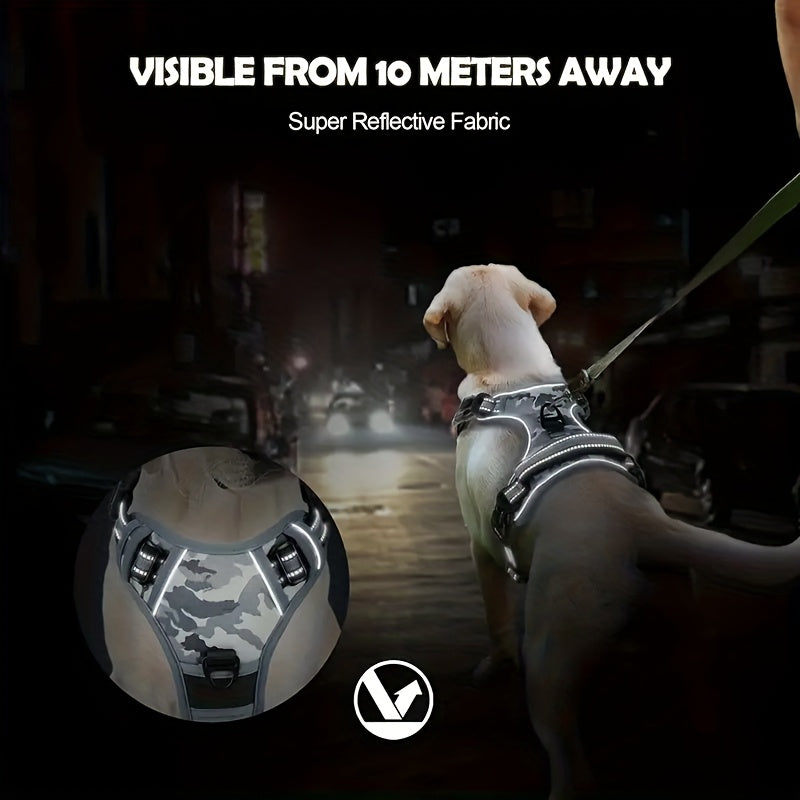 Reflective No-Pull Dog Harness with Handle for Easy Training