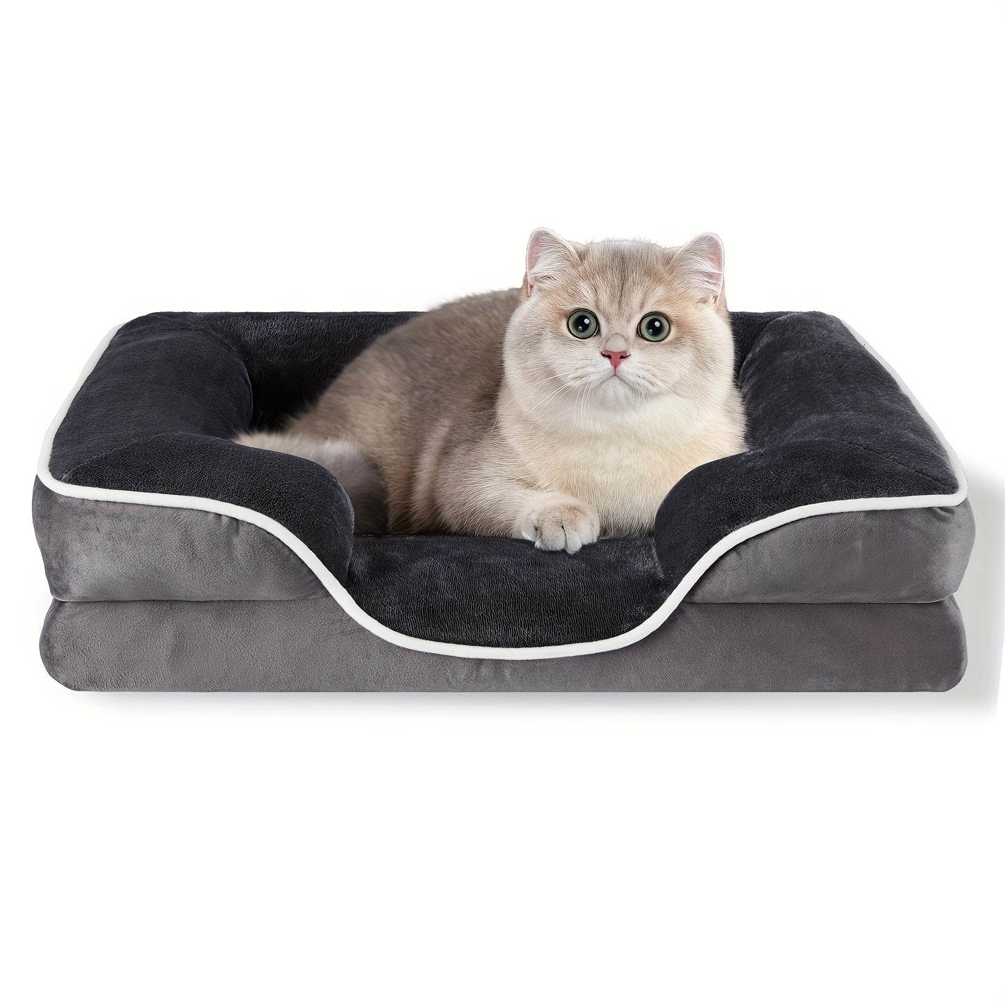 FluffyDream Orthopedic Dog Bed with Egg-Crate Memory Foam