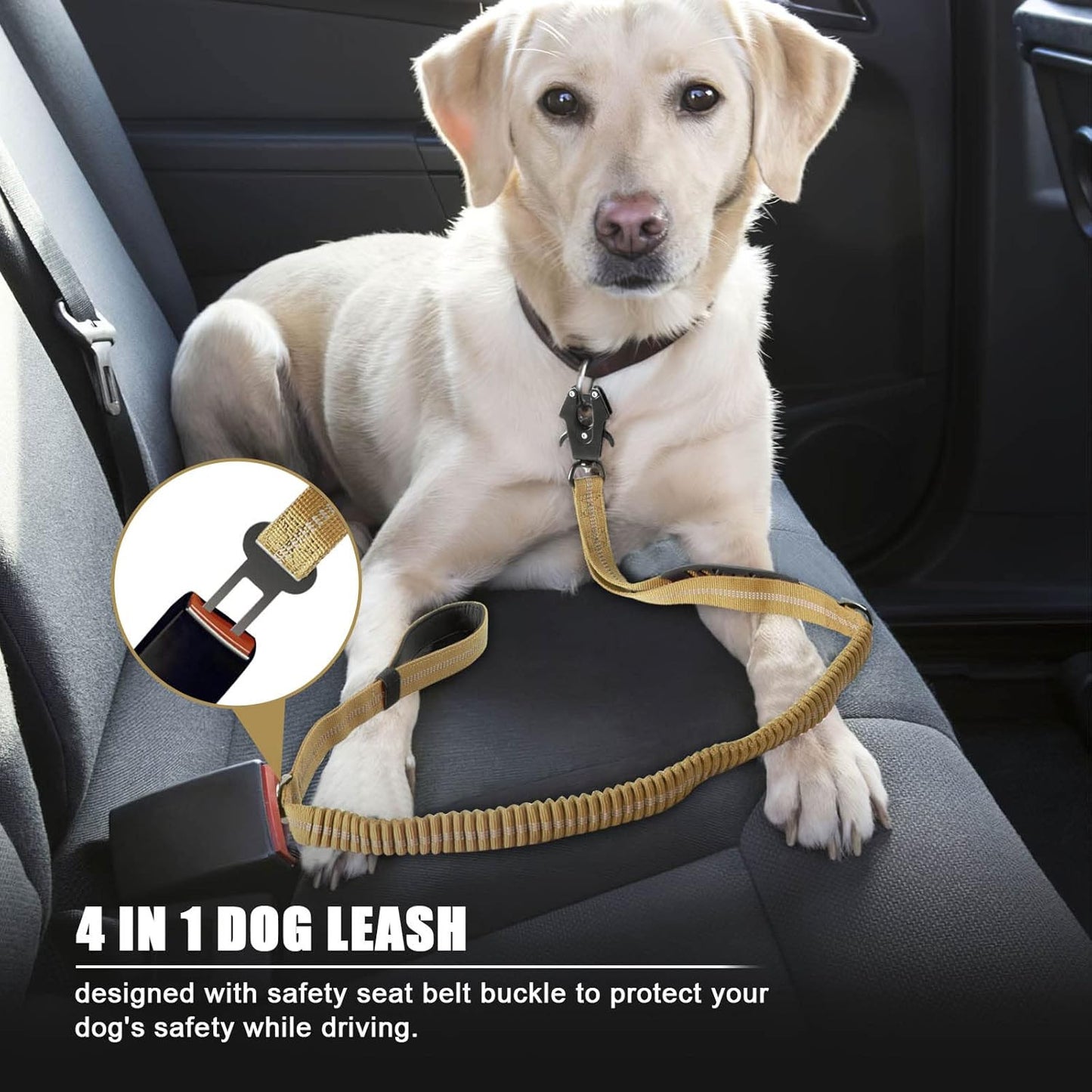 ZCAYNGER Heavy Duty Tactical Dog Leash with Shock Absorption
