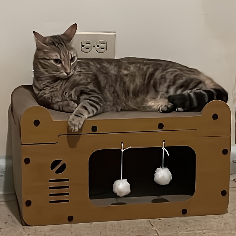 Luxury Double Level Cat Tree House With Scratching Post
