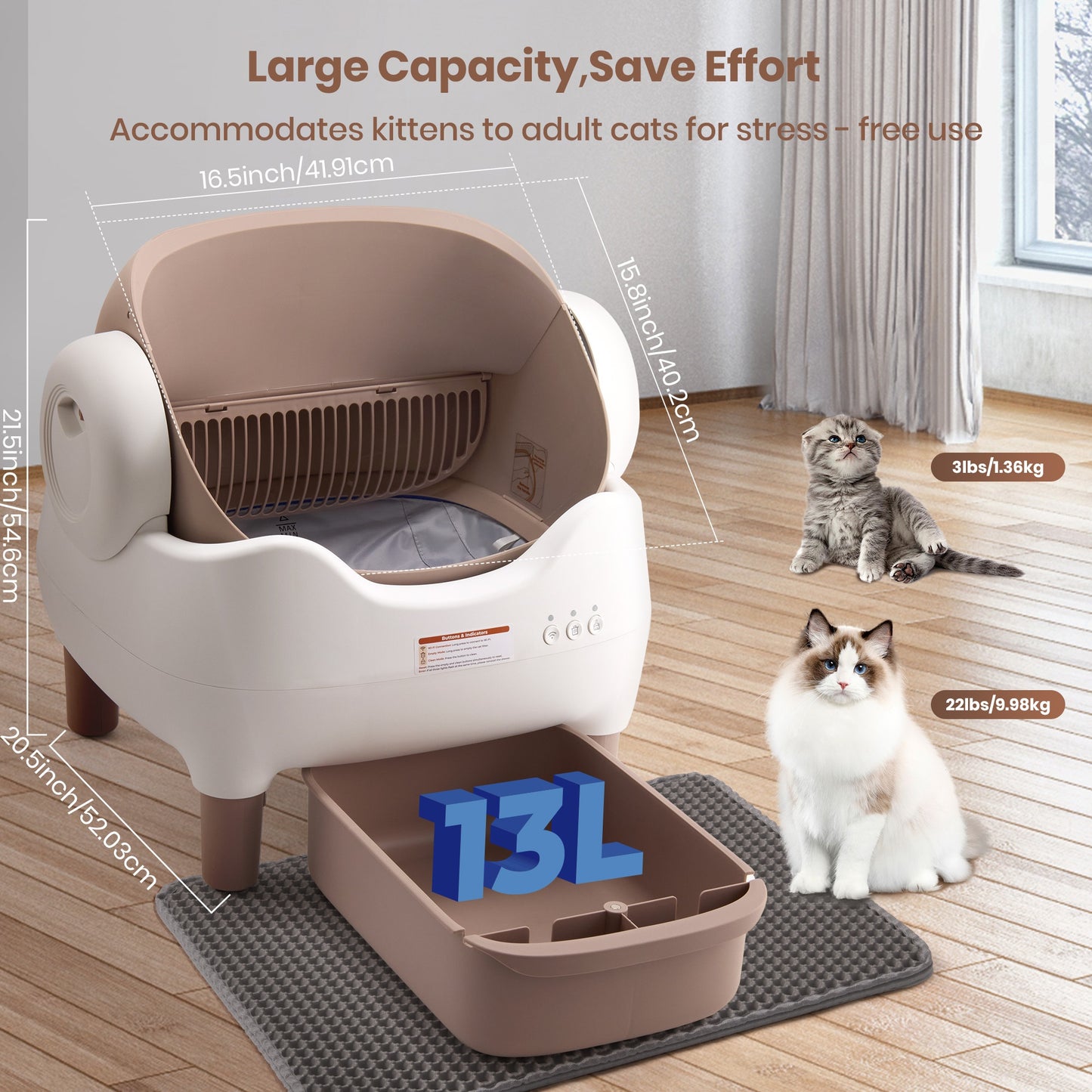 Smart Auto Self Cleaning Cat Litter Box With App Control