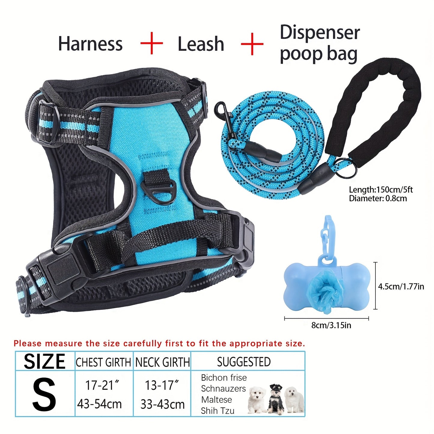 YIWGM Dog Harness And Leash Set With Easy Control Handle