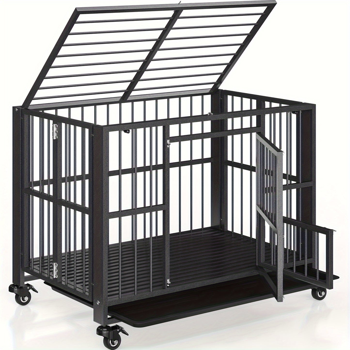 Indestructible Heavy Duty Dog Crate for High Anxiety Pets