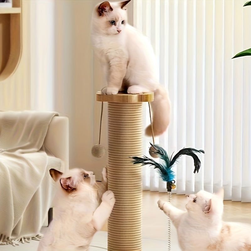 Natural Sisal Cat Scratching Pillar Toy for Happy Felines