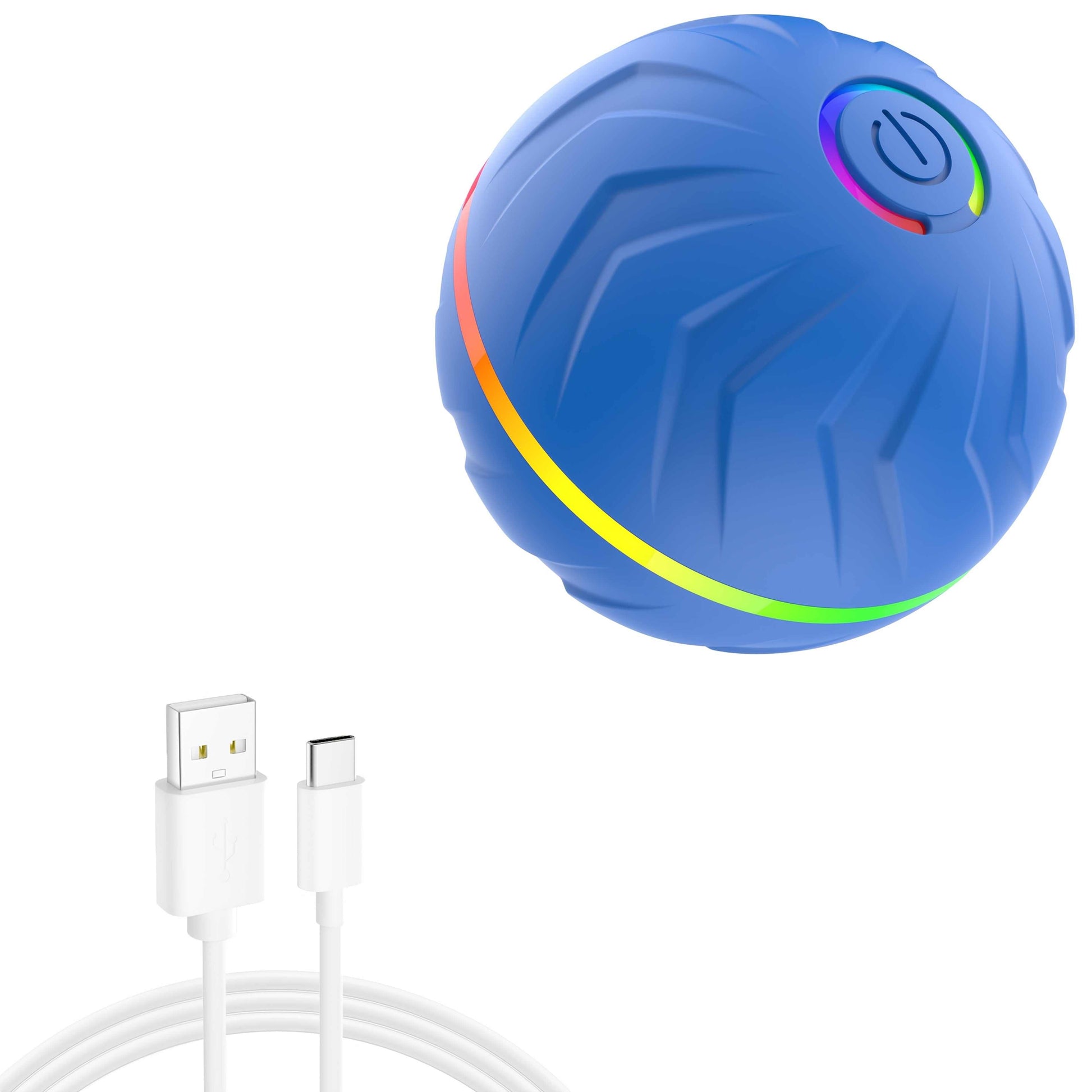 Smart Dog Teasing Ball, Interactive, Random Rolling & Jumping, Colorful Lights, Super Long 4-Hour Life, Includes Charging Cable & Manual, Multi-Surface Rolling & Jumping, Suitable for Tile Floors, Lawns, and Carpets
