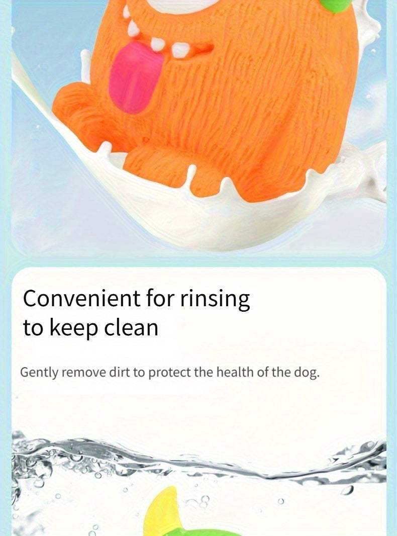 Fun Squeaky Monster Dog Toy Latex Cartoon Design Small Breeds