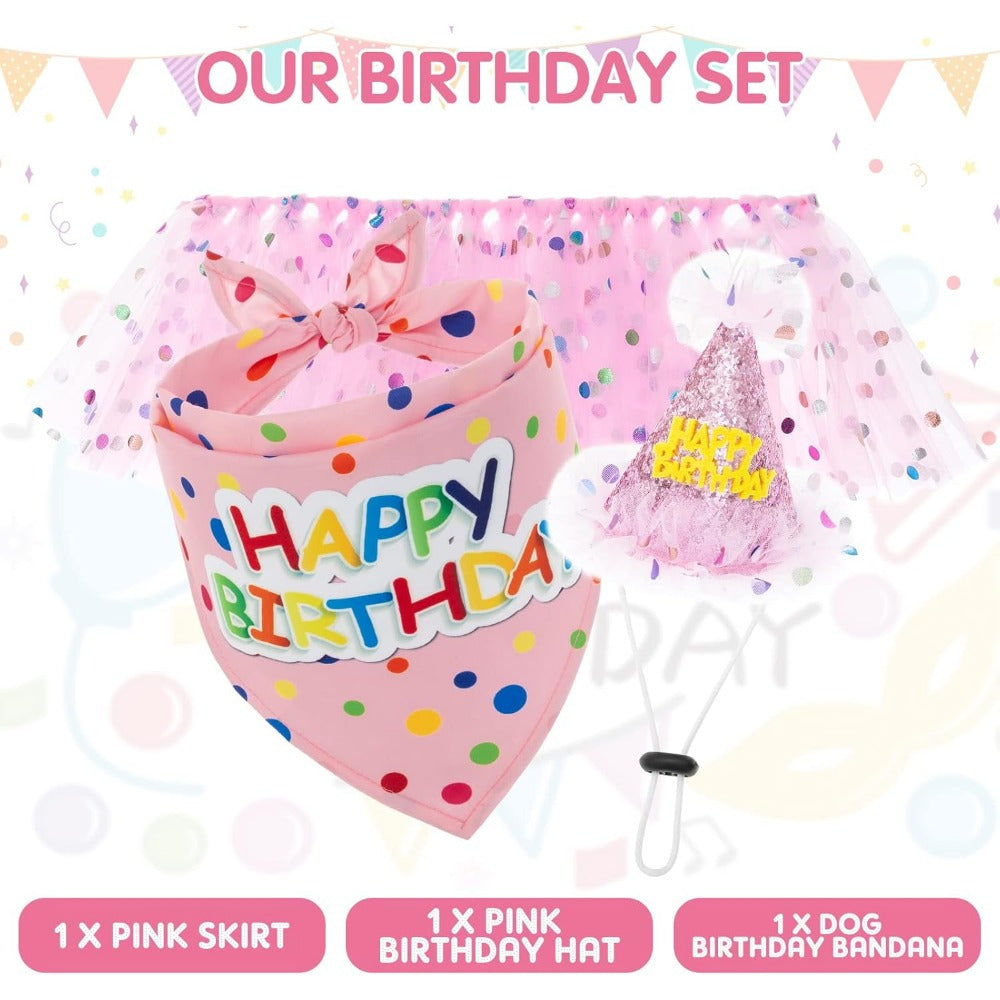 Charming Pink Dog Birthday Party Kit for Celebrating Pets