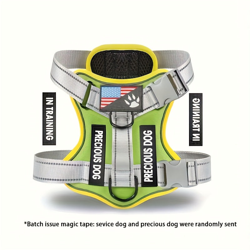 Reflective Dog Harness with Patches for Easy Control