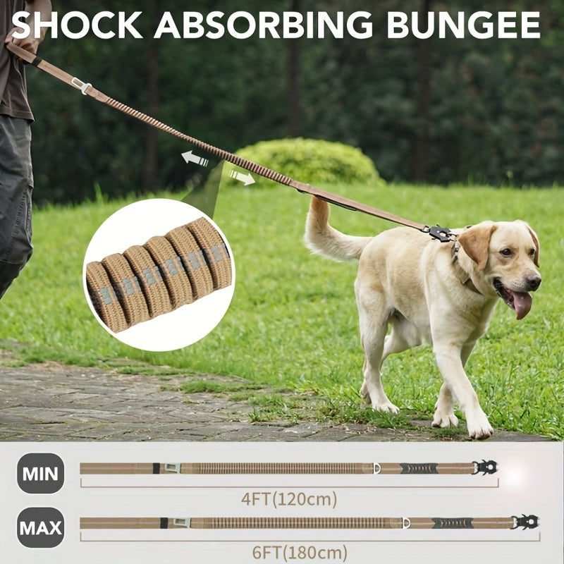 ZCAYNGER Heavy Duty Tactical Dog Leash with Shock Absorption