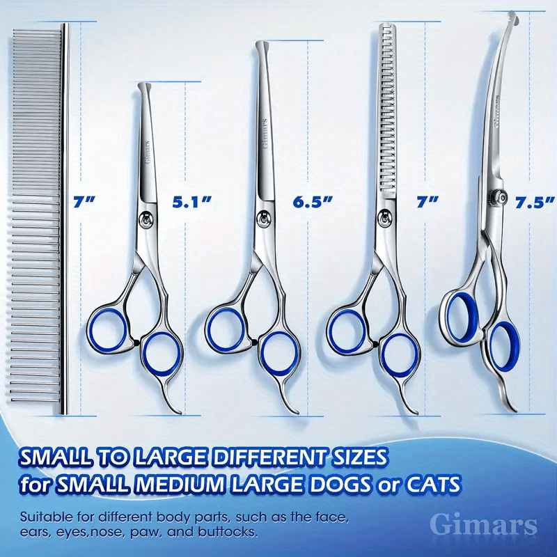7-Pack Dog Grooming Scissors Set for Perfect Pet Care