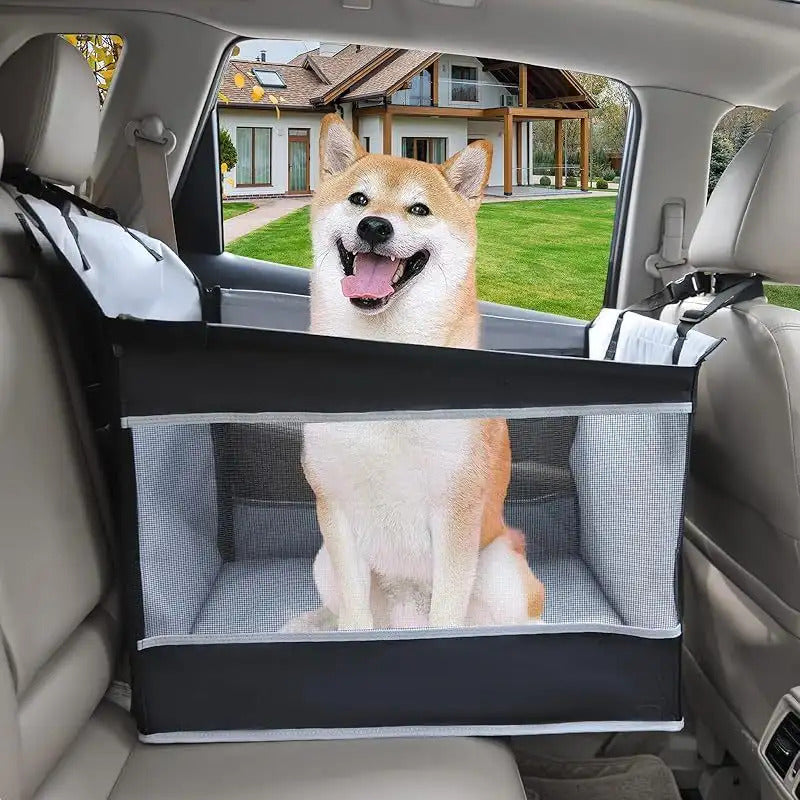 Foldable Dog Kennel For Cars With Safety Belt System