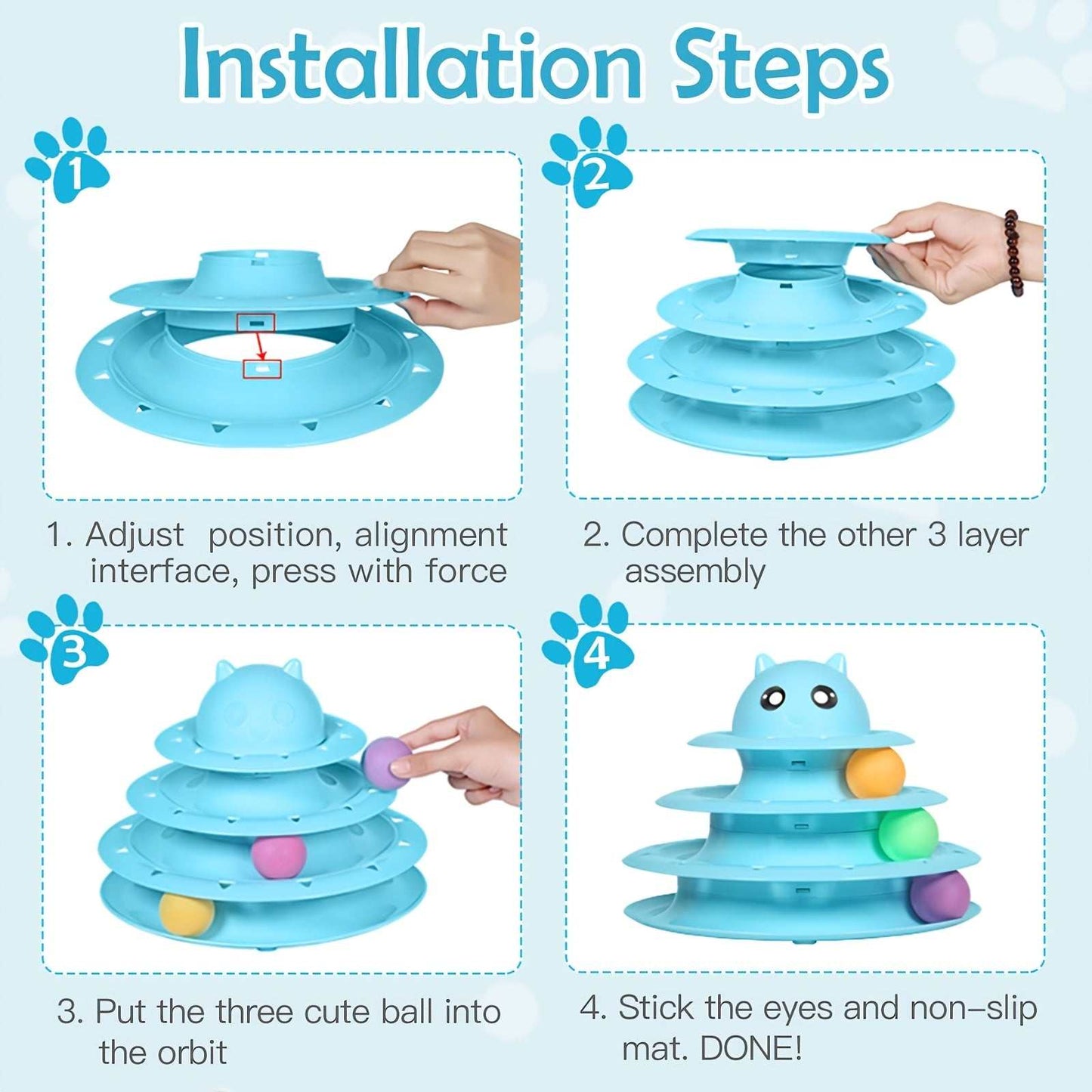 Interactive Cat Toys for Indoor Cats - Fun & Active Play Set for Home!