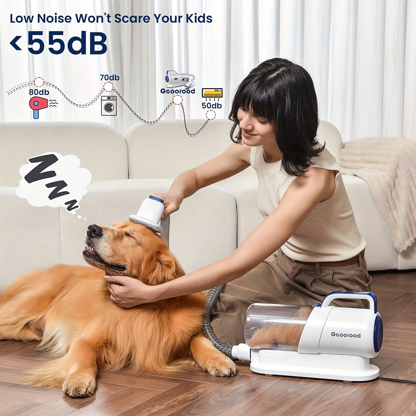 5-in-1 Dog Grooming Vacuum Kit for Easy Pet Care