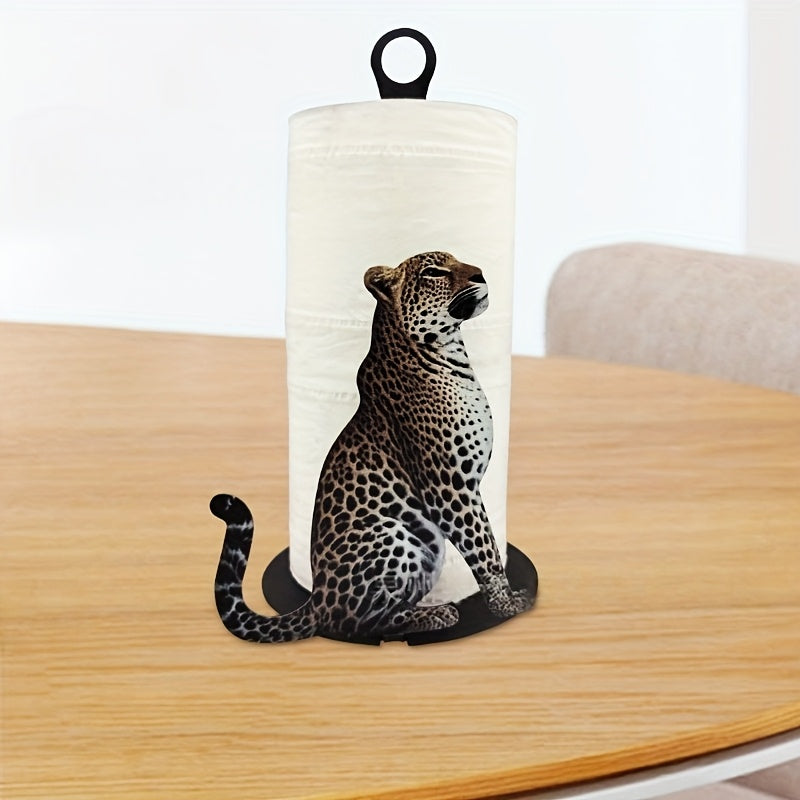 Cat Shaped Iron Paper Towel Holder Cute Desktop Organizer Kitchen