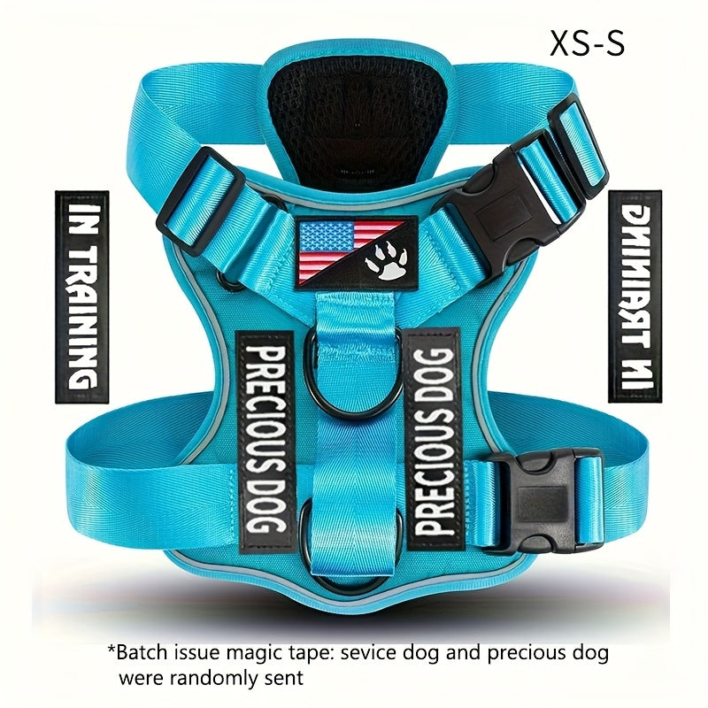 Reflective Dog Harness with Patches for Easy Control