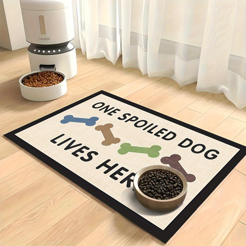 Absorbent Non-Slip Dog Feeding Mat for Food and Water