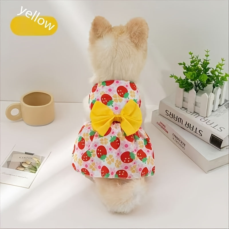 Cute Bow Dress Set for Puppies and Kittens This Summer
