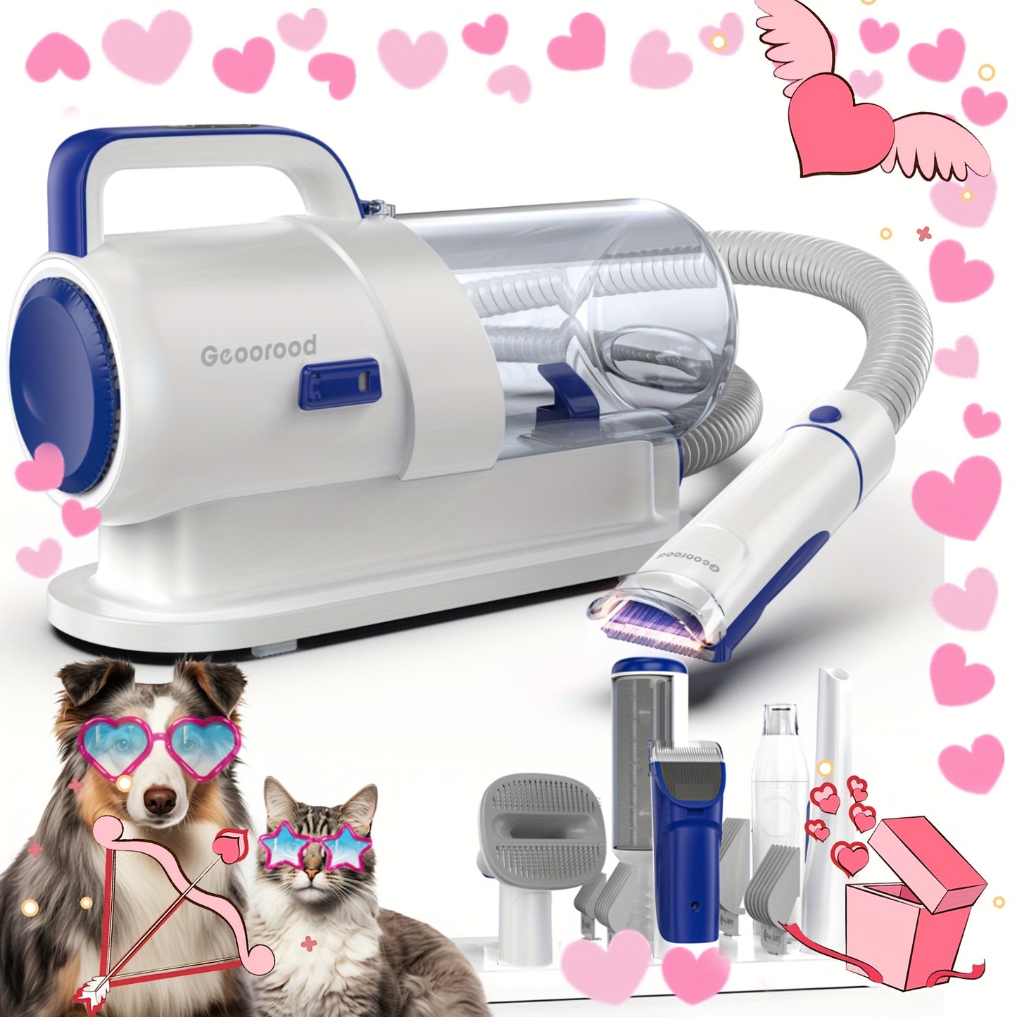 5-in-1 Dog Grooming Vacuum Kit for Easy Pet Care