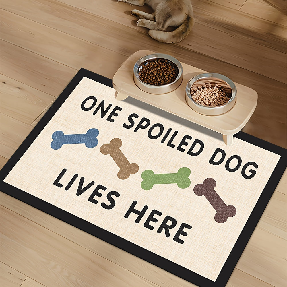 Absorbent Non-Slip Dog Feeding Mat for Food and Water