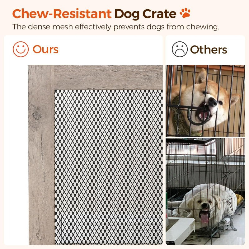 Corner Dog Crate Furniture Multi Functional Wood Kennel