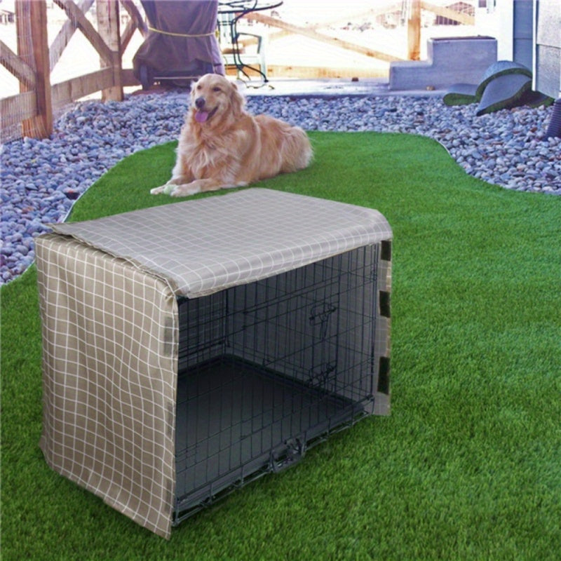 Four Door Privacy Dog Crate Cover Windproof For Wire Crates
