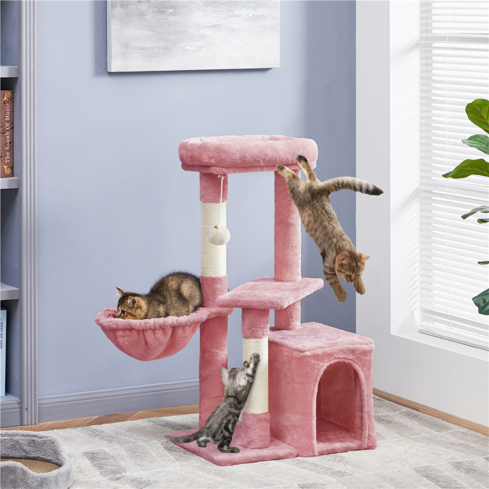 COSTOFFS Plush Cat Tree Activity Center for Playful Kittens