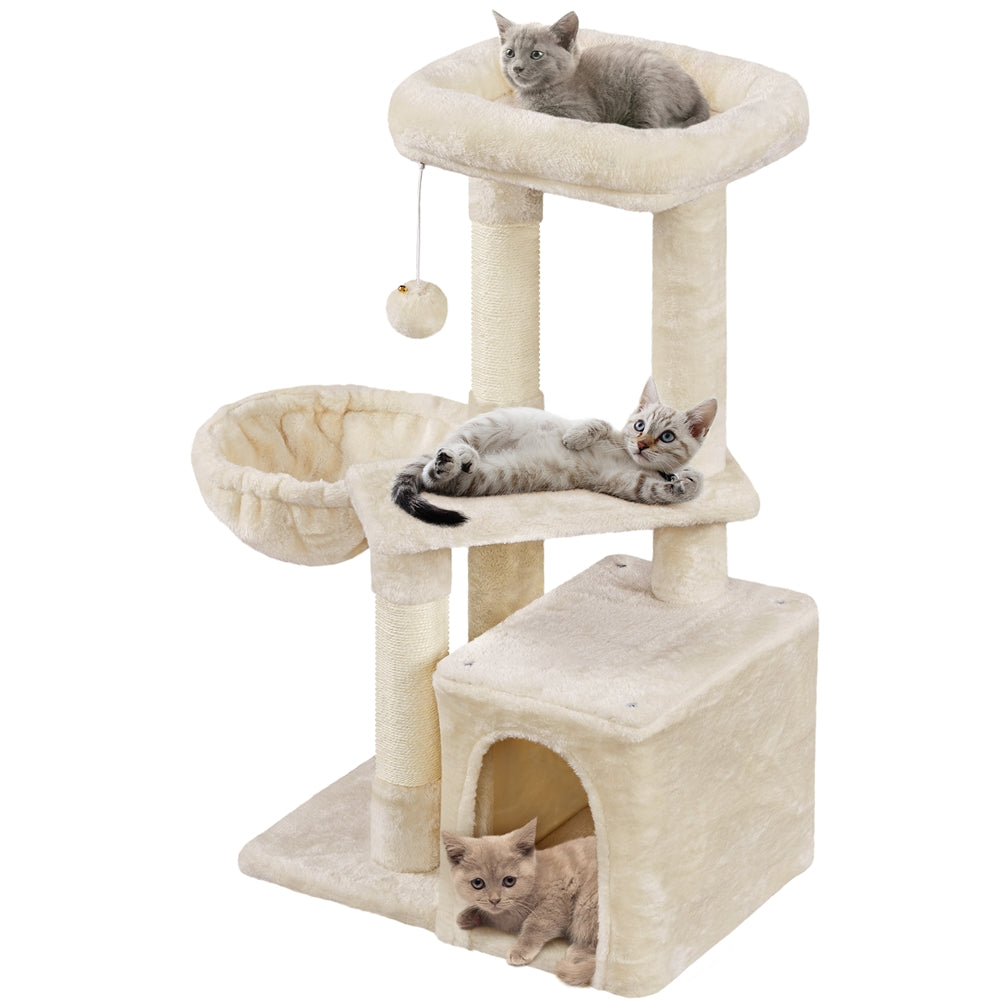 COSTOFFS Plush Cat Tree Activity Center for Playful Kittens