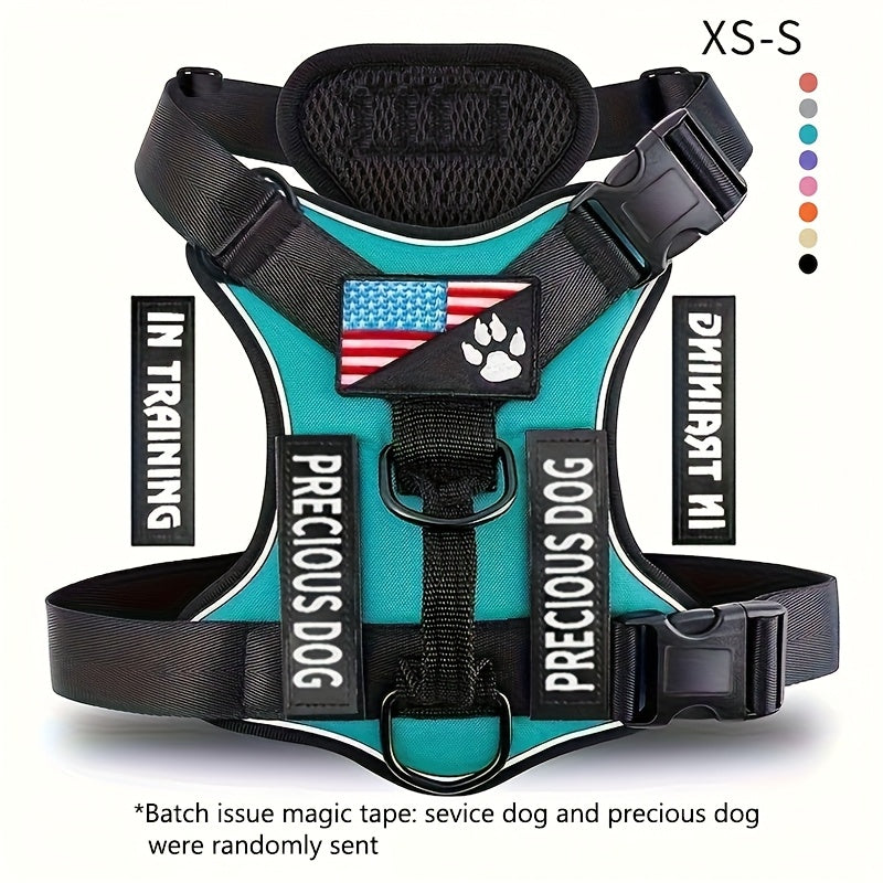 Reflective Dog Harness with Patches for Easy Control