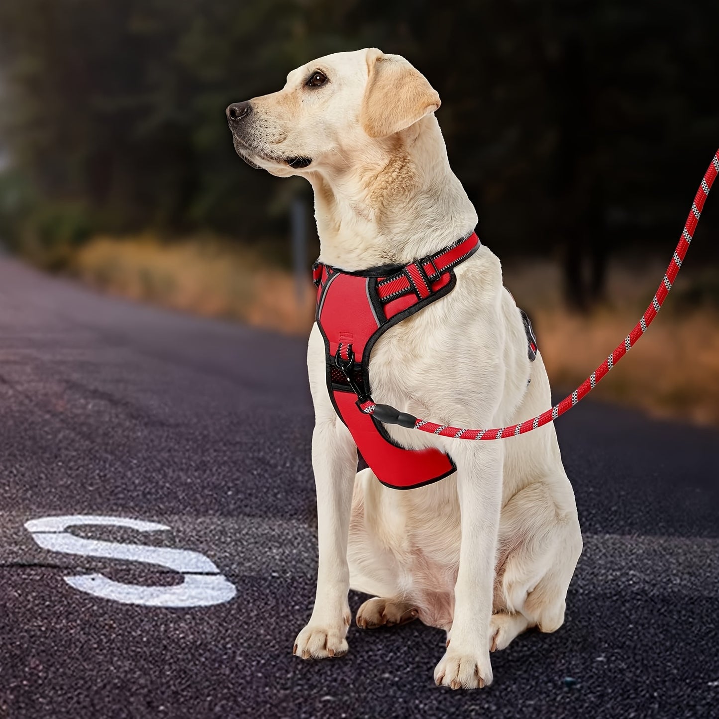 No Pull Reflective Dog Harness and Collar Set for All Dogs