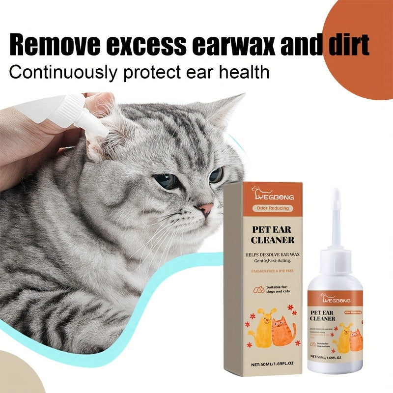 Pet Ear Cleaner Drops For Dogs And Cats Gentle Formula
