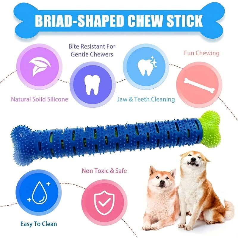 3-in-1 Dog Toothbrush Chew Toy for Dental Care