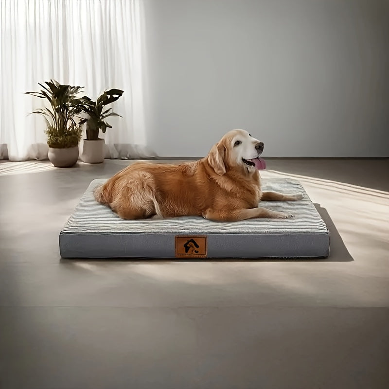 Four Seasons Washable Dog Bed Mat with Striped Design