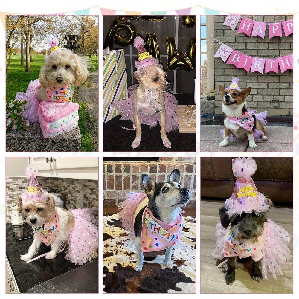 Charming Pink Dog Birthday Party Kit for Celebrating Pets
