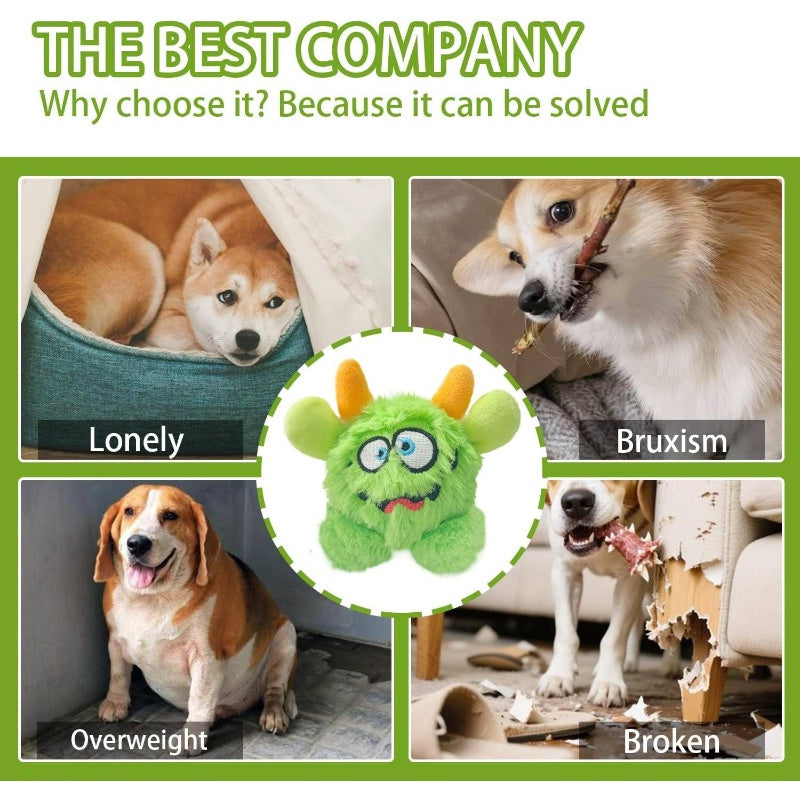 Squeaky Plush Dog Ball Dental Care Chew for Chewers