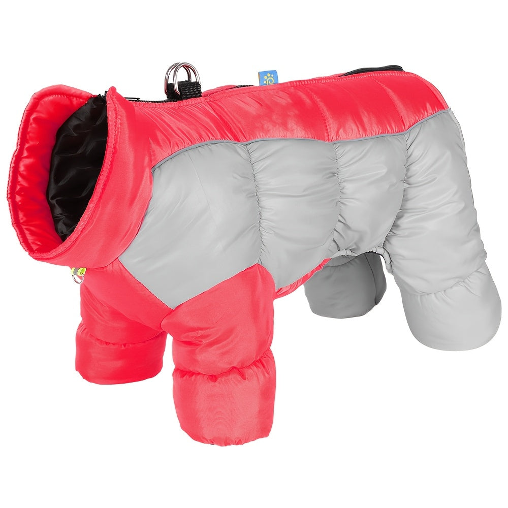 Pet Thermal Insulated Reflective Four Legged Dog Jacket For Small Dogs