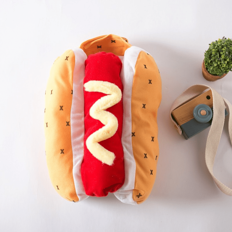 Funny Hot Dog Costume For Dogs And Cats Winter Outfit