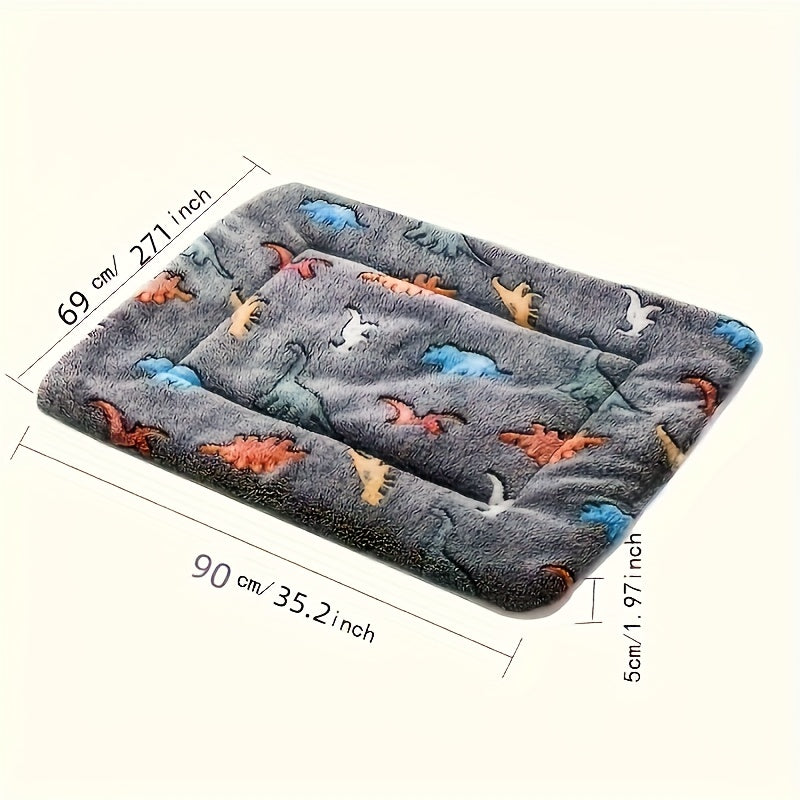 Ultra Soft Polyester Velvet Cartoon Animal Pattern Dog Mat