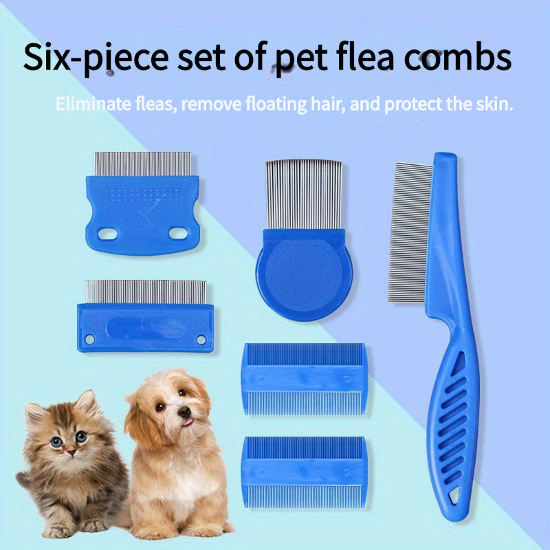 Pet Flea Comb Set for Effective Grooming and Shedding Control