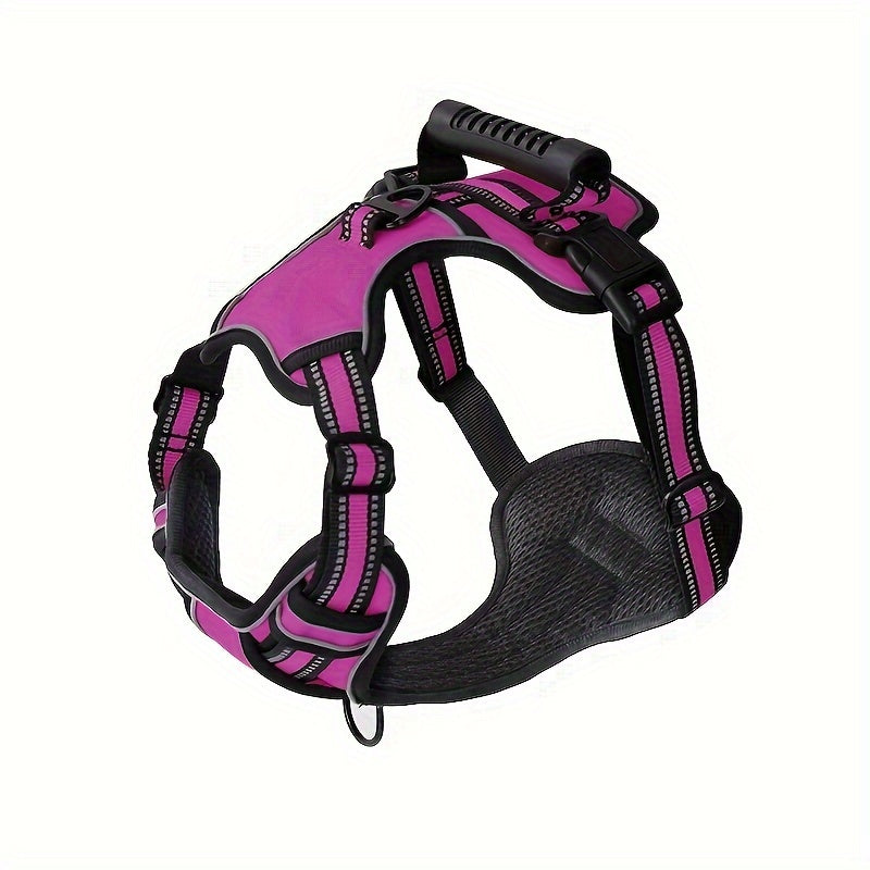 Adjustable Reflective No Choke No Pull Dog Harness With Leash