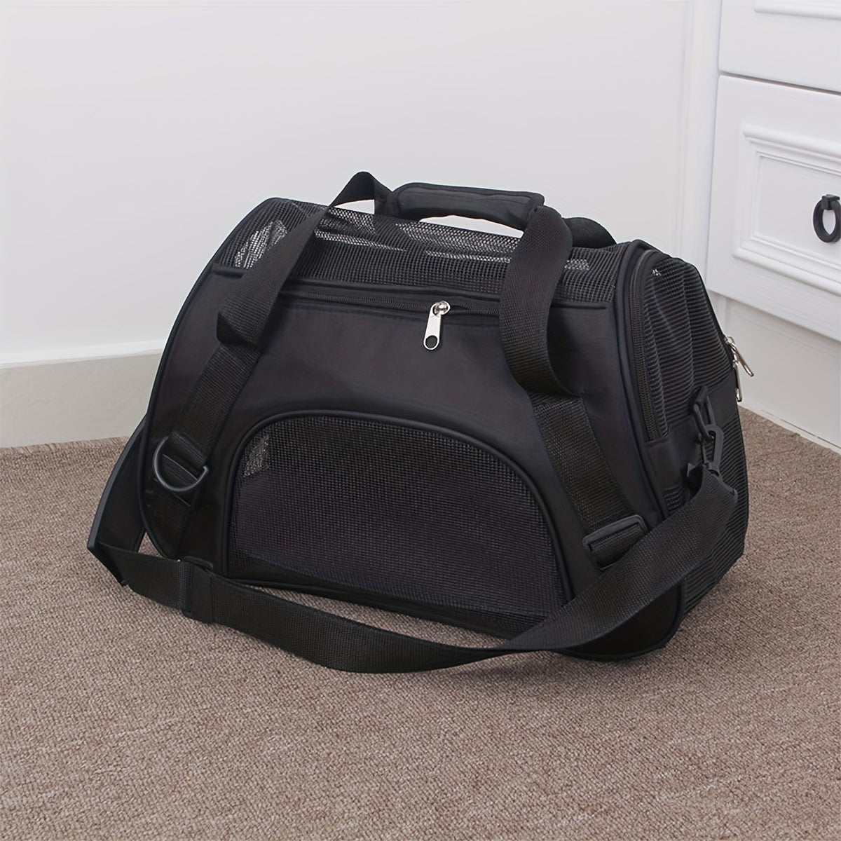 Portable Foldable Mesh Pet Carrier Backpack for Dogs and Cats
