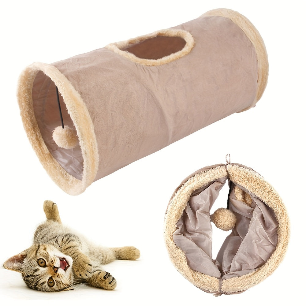 30 Piece Cat Toy Set Foldable Fleece Tunnel Teaser Wand Mouse Toys Bell Ball