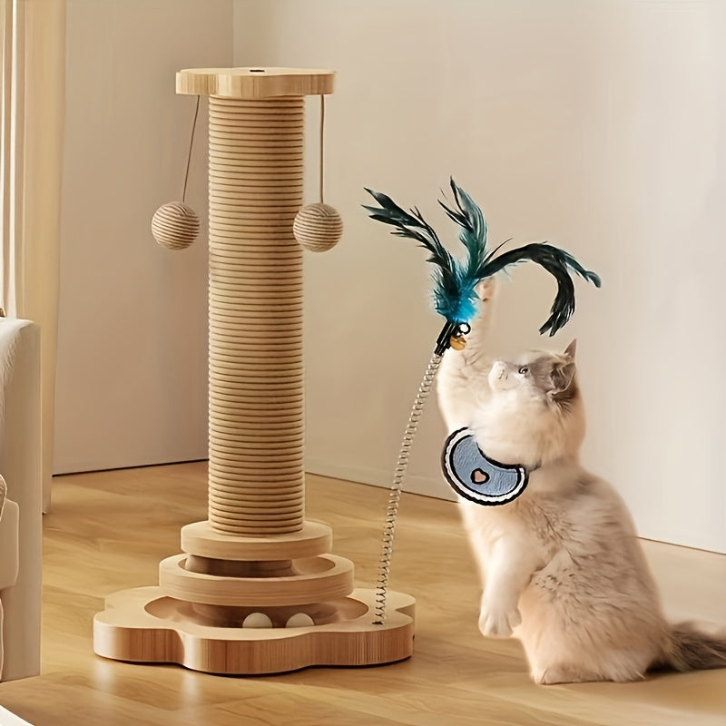 Natural Sisal Cat Scratching Pillar Toy for Happy Felines