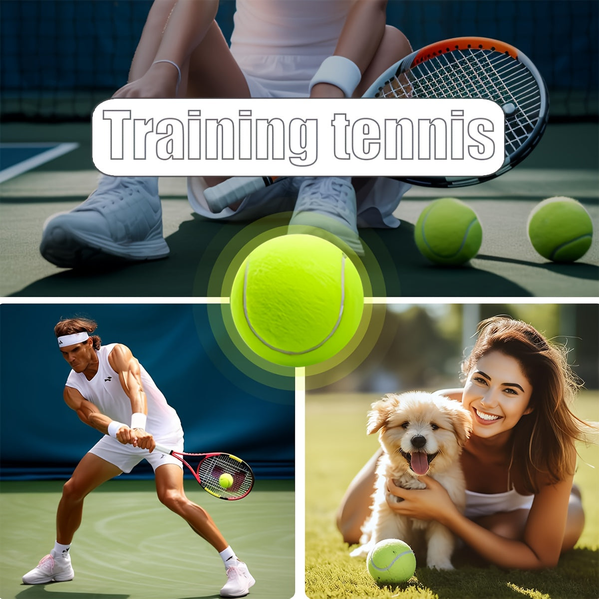 High-Visibility Neon Green Tennis Balls for Dogs and Training