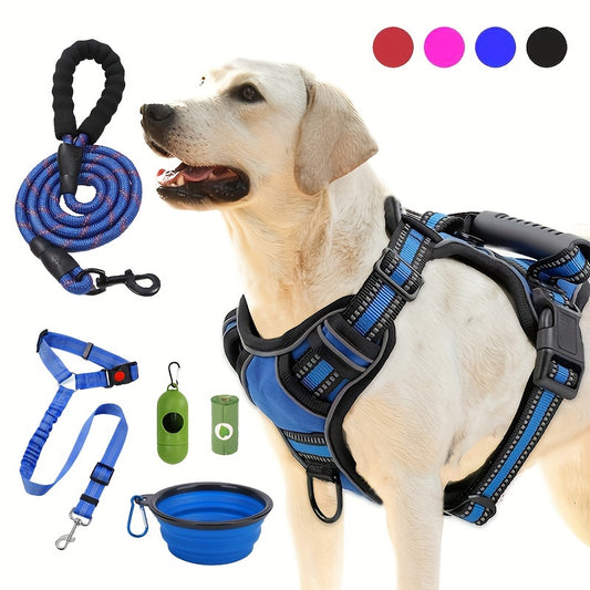MUMUPET No Pull Dog Harness And Leash Set Reflective