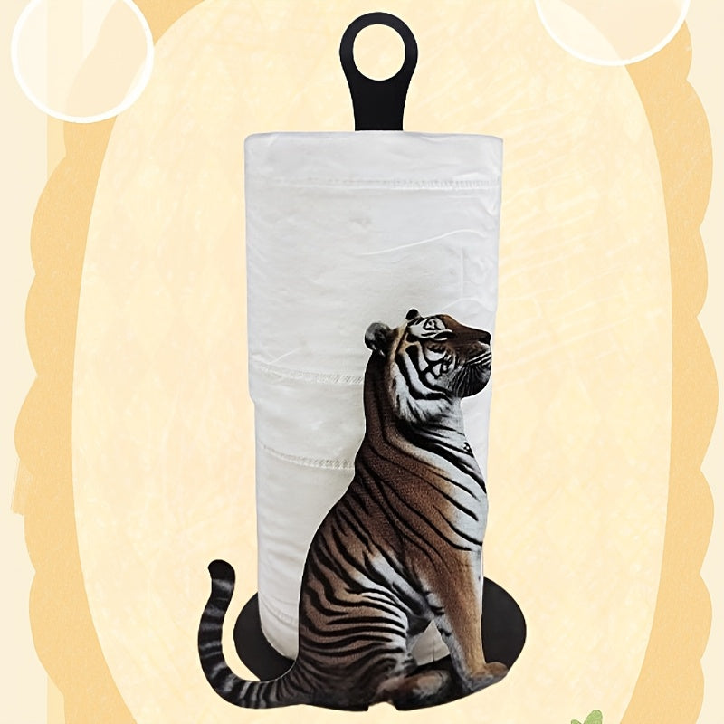 Cat Shaped Iron Paper Towel Holder Cute Desktop Organizer Kitchen