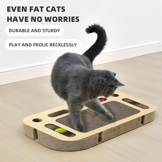 Vivicreate Cat Scratching Pad with Interactive Ball Track Toy