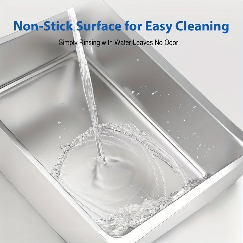 Stainless Steel Enclosed Cat Litter Box With High Edge Leakproof