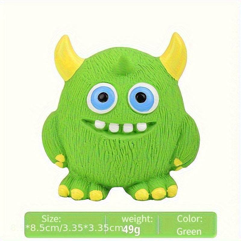 Fun Squeaky Monster Dog Toy Latex Cartoon Design Small Breeds